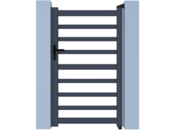 Puerta De Aluminio Calado <<marius>> - 100 X 180 Cm - Gris