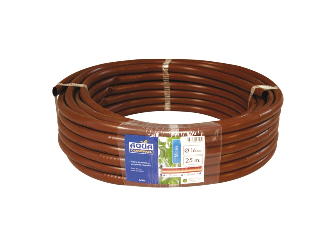 Tubo Marrón con Goteros Integrados 16mm 25m AQUA CONTROL