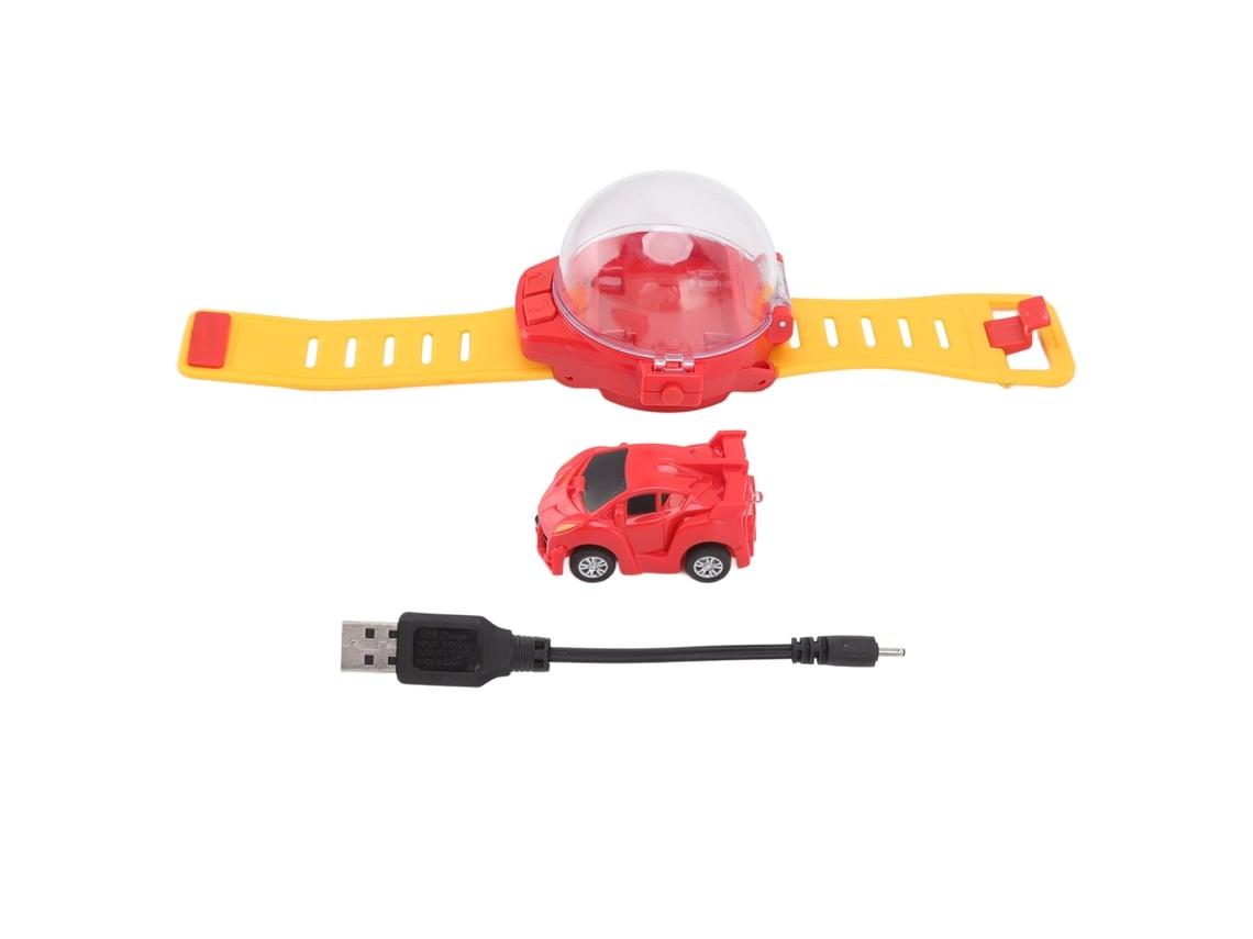 Ats-coche De Control Remoto Con Reloj De Carga Usb Mini Carro De Carreras Inalámbrico Juguete Para Niños Regalo Rojo