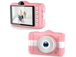 SZSMART  Mini Câmara Digital Filmadora  Recarregável para Crianças (Rosa)