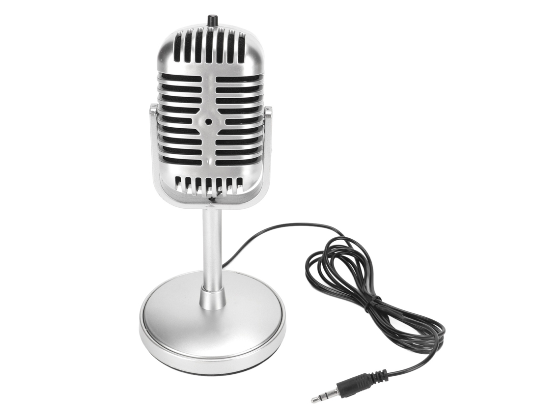 Micrófono De Estilo Retro Vintage Con Sonido Nítido, Ángulo Ajustable, Plug And Play Para Karaoke, Estudio Y Escenario.