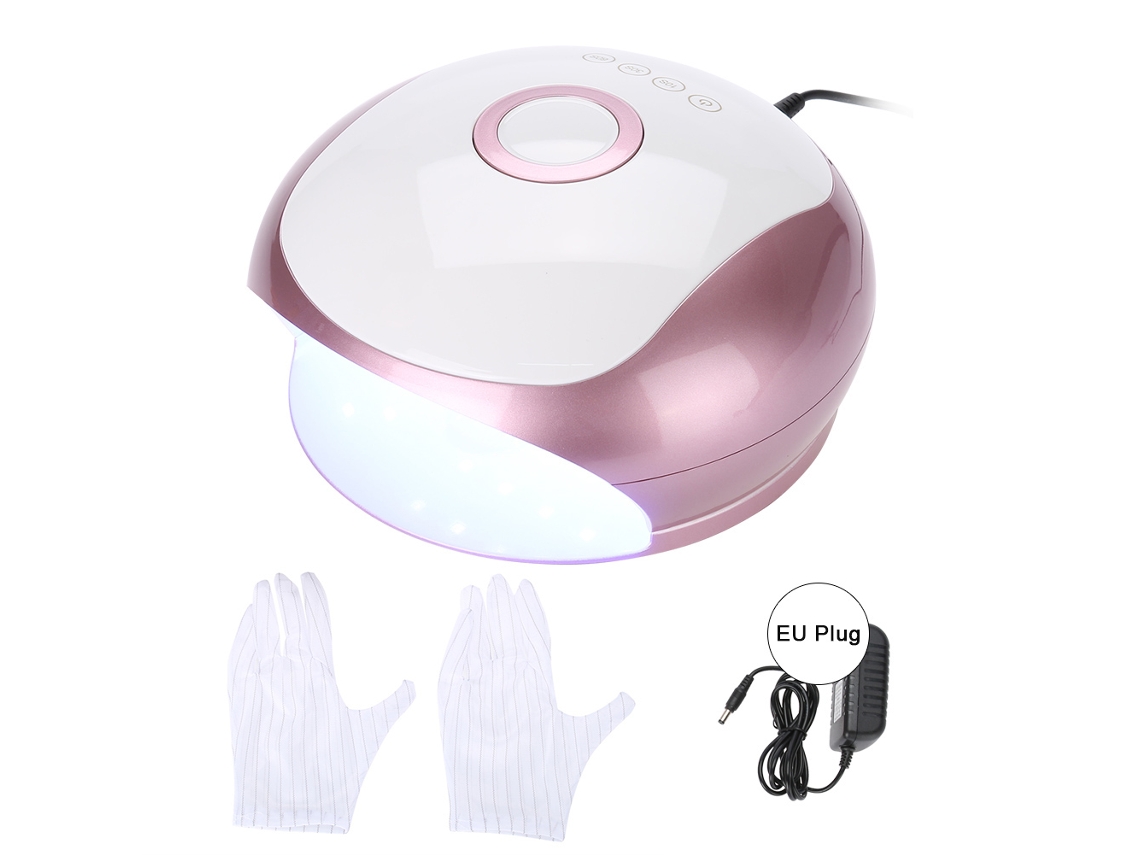 Lámpara Uv Led Para Uñas 48w Secador De Esmaltes De Gel Con Doble Fuente De Luz Y Sensor Inteligente Blanco