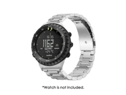 Pulsera De Acero Sólido Con Tres Perlas Y Botones De Empuje Doble Para Suunto Core