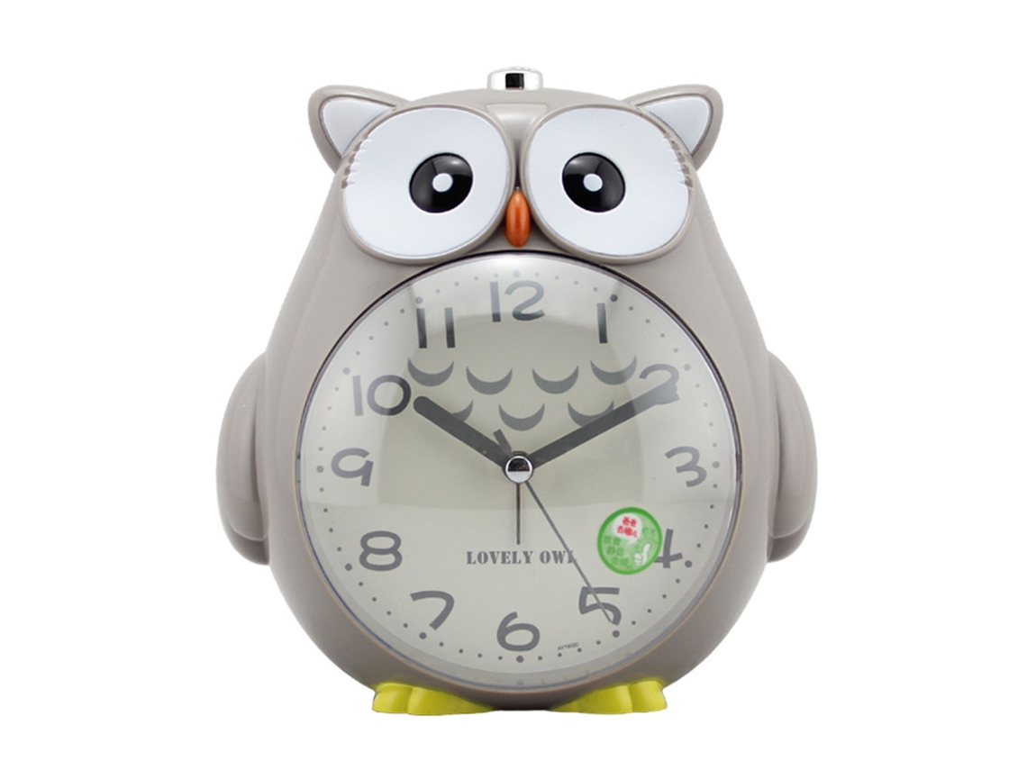 Reloj Despertador Con Luz Nocturna Silenciosa Y Función De Repetición, Con Forma De Búho, Para Niños.