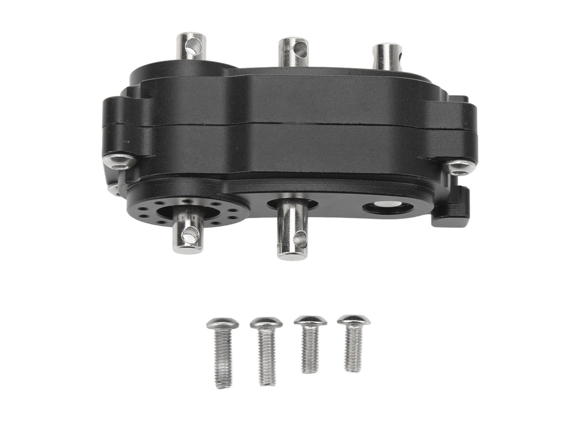 Caixa De Transferência De Caixa De Engrenagens 2 Velocidades 313mm Rc Peças Cnc Para Carro Rc Scx10 1/10 Preto