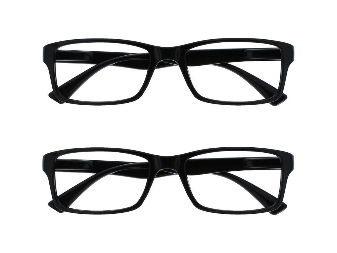 Gafas De Lectura Negras Value, Paquete De 2, Unisex, +2.00 - The Reading Glasses Company