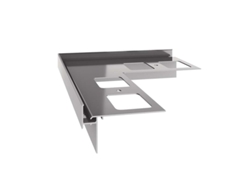 Esquina RENOPLAST de aluminio 90 para perfil de alero K35 Gris Acabado de terrazas balcones Sistemas de drenaje de agua Perfil angular