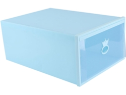 Zapatos Plástico Grueso Ventana Transparente Cierre Reforzado Almacenamiento Unisex 33x23x14cm Apilable Caja