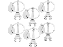 De 6 Chaveiros Criativos Em Metal 3d, Pingentes Ornamentais No Estilo Da Torre Eiffel.