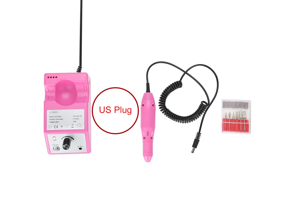 Kit de máquina pulidora de uñas eléctrica KKML para manicura y pedicura profesional, color rosa.