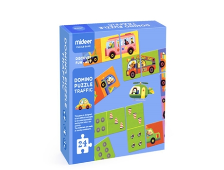 Jogo de Mesa MIDEER Domino Puzzle Traffic (3 Anos)