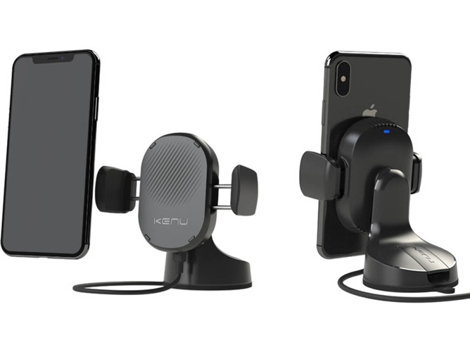 Soporte y Cargador KENU 360° QI 10 W Negro
