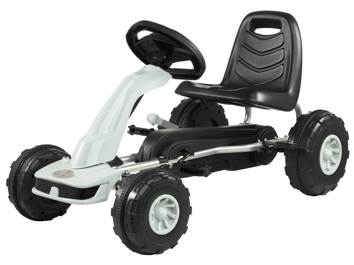 Karts para Niños 3-5 Años, Coche de Pedales Go Kart, Quad 2 Frenos de Mano en Ruedas Traseras - 4 Ruedas de Metal Plástico HYPERMOTION