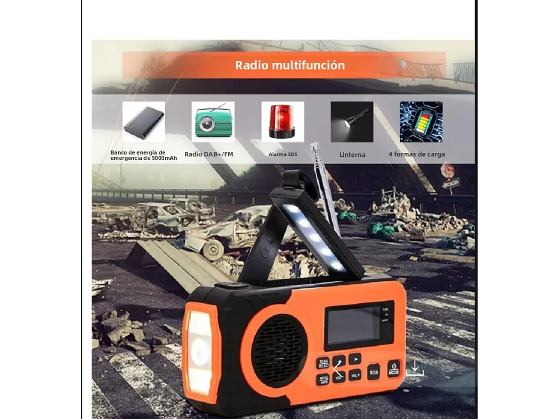 Radio Digital Dab/dab+/fm (naranja), Batería Externa De 5000 Mah