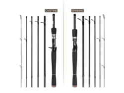 2026rebe-caña De Pesca Spinning Casting De Carbono 2.1m/2.4m 6 Secciones Lure Lightweight Tackle