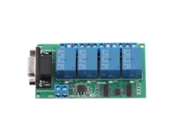Placa De Relé 4ch 12v Con Rs232 Db9 Puerto Serie Uart Para Control Remoto De Coche Y Motor