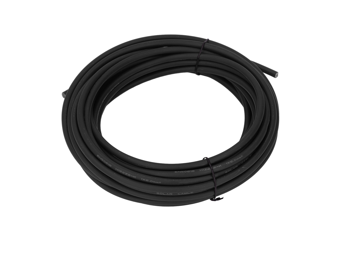 2026-as-cable Solar 6mm² Xlpe Cobre Estanado Doble Aislamiento Extensión Fv 20m Negro