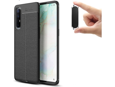 Carcasa y Soporte Oppo Find X2 Neo Rugged Leather Negro