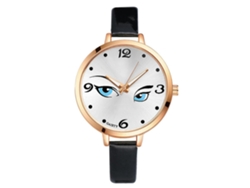 Lindo Reloj De Mujer Con Diseño De Alce, Brazalete De Malla Y Correa De Poliuretano En Oro Rosa.