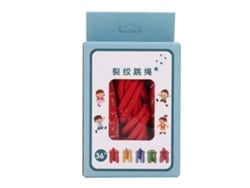 Ats-cuerda De Salto De Madera Ajustable Para Niños Y Adultos Juego Educativo Fitness Rojo