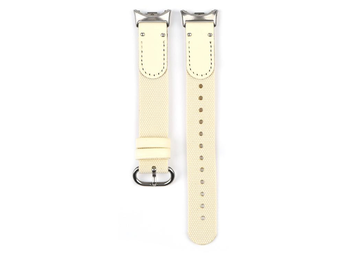Correa para Xiaomi Smart Band 10/9/8 - Nylon trenzado - Hebilla de acero plateado