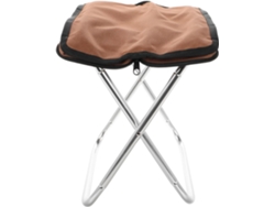 Taburete plegable de camping fabricado en tela, acero y patas, ligero | Sin marca