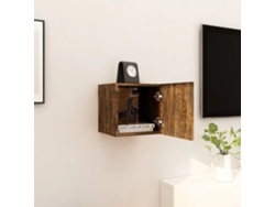 Mueble de Armario Tv de Pared 30,5X30X30 Cm Color Roble Ahumado