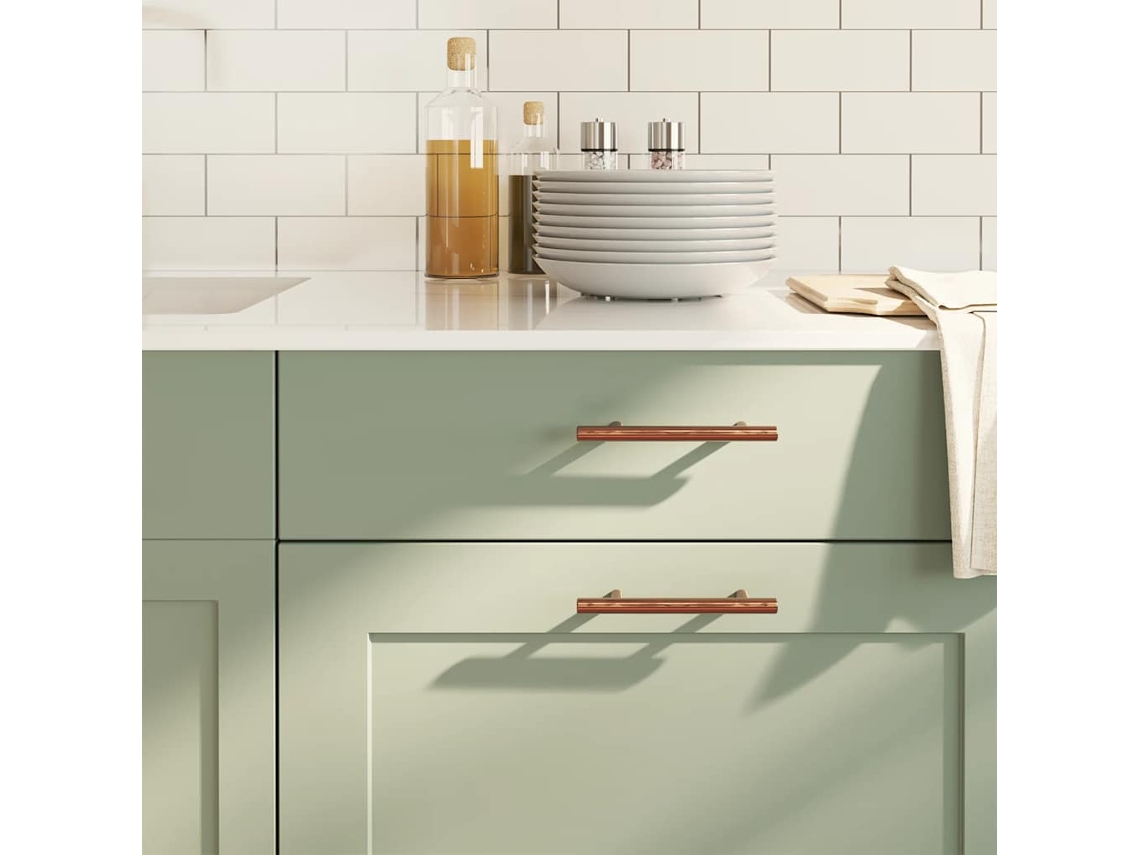 Tiradores para muebles (10 unidades, 96 mm, acero inoxidable, bronce, Wsd554444) Lovely Home