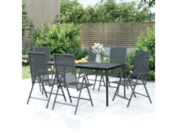 Conjunto de comedor de jardín de 2 piezas en acero antracita Dkd Home Decor