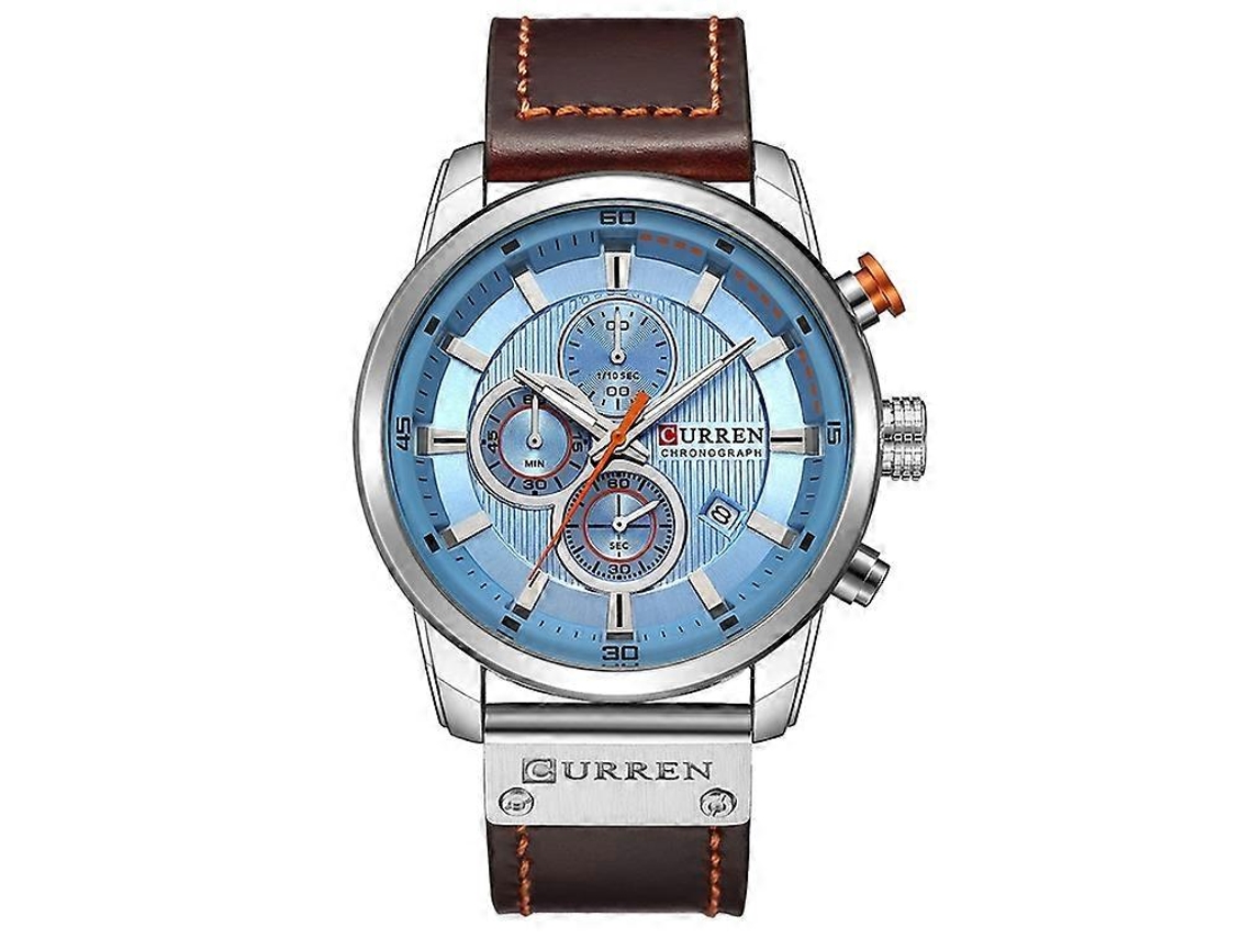 Reloj cronógrafo informal de cuero Curren M8291 para hombre Hengrongshen