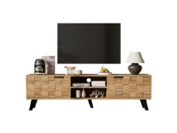Mueble Para Tv De 160 Cm, 2 Puertas, 2 Compartimentos Abiertos.