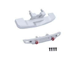 2026-parachoques Delantero Y Trasero De Metal 9735 Para Trx4m 1/18 Coche Rc Crawler Piezas De Mejora Accesorios Plata