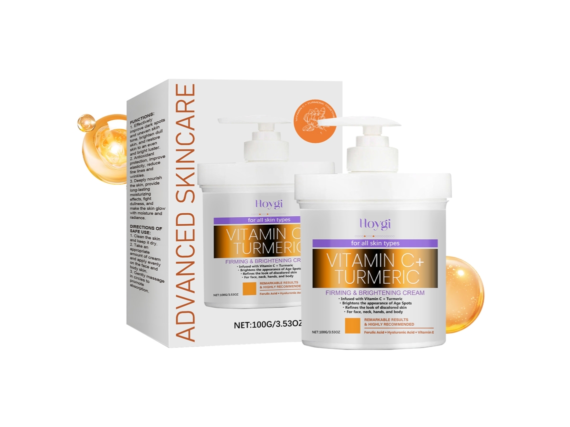 Crema reafirmante e iluminadora con cúrcuma y vitamina C.