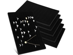 Soportes Anillos 6 Piezas Esponja Negra Cojín Suave Diseño Múltiples Ranuras Almacenamiento Personal
