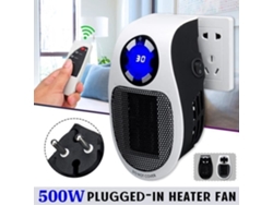 JL Neüfu 500W Mini Calefactor Eléctrico Radiador Enchufe UE Led Control Remoto Blanco - JLAVC824AA1881 S/BRAND