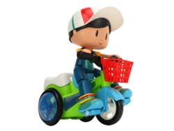Triciclo Eléctrico Infantil Con Luces Giratorias, Ruedas Omnidireccionales Y Diseños De Dibujos Animados.