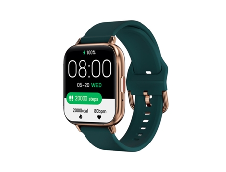 Smart Watch Bluetooth, Pantalla Curva de 1.81 Pulgadas, Compatible con iPhone y Android, Verde BISBISOUS