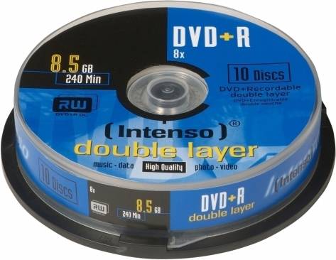 DVD vírgen INTENSO DVD+R 8.5GB, DL, 8x