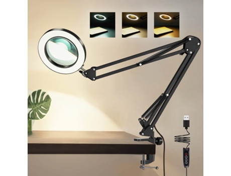 Lámpara de escritorio LED de tres colores con brazo largo y atenuación continua, adecuada para estudios y oficinas SLD