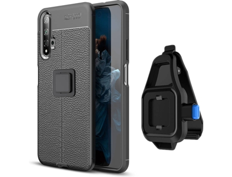 Funda HONOR 20 Rugged Leather con Soporte de Cintura Negro