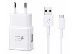 Cargador Rápido Blanco Qc3.0 Usb-c Compatible Galaxy S6/s8/s9/s10 Estándar Europeo