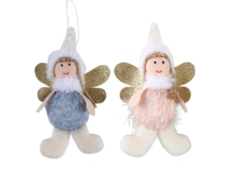 Decoración navideña, adornos colgantes de árbol de muñeca de ángel, adornos de duendes artesanales de Navidad, estilo 3
