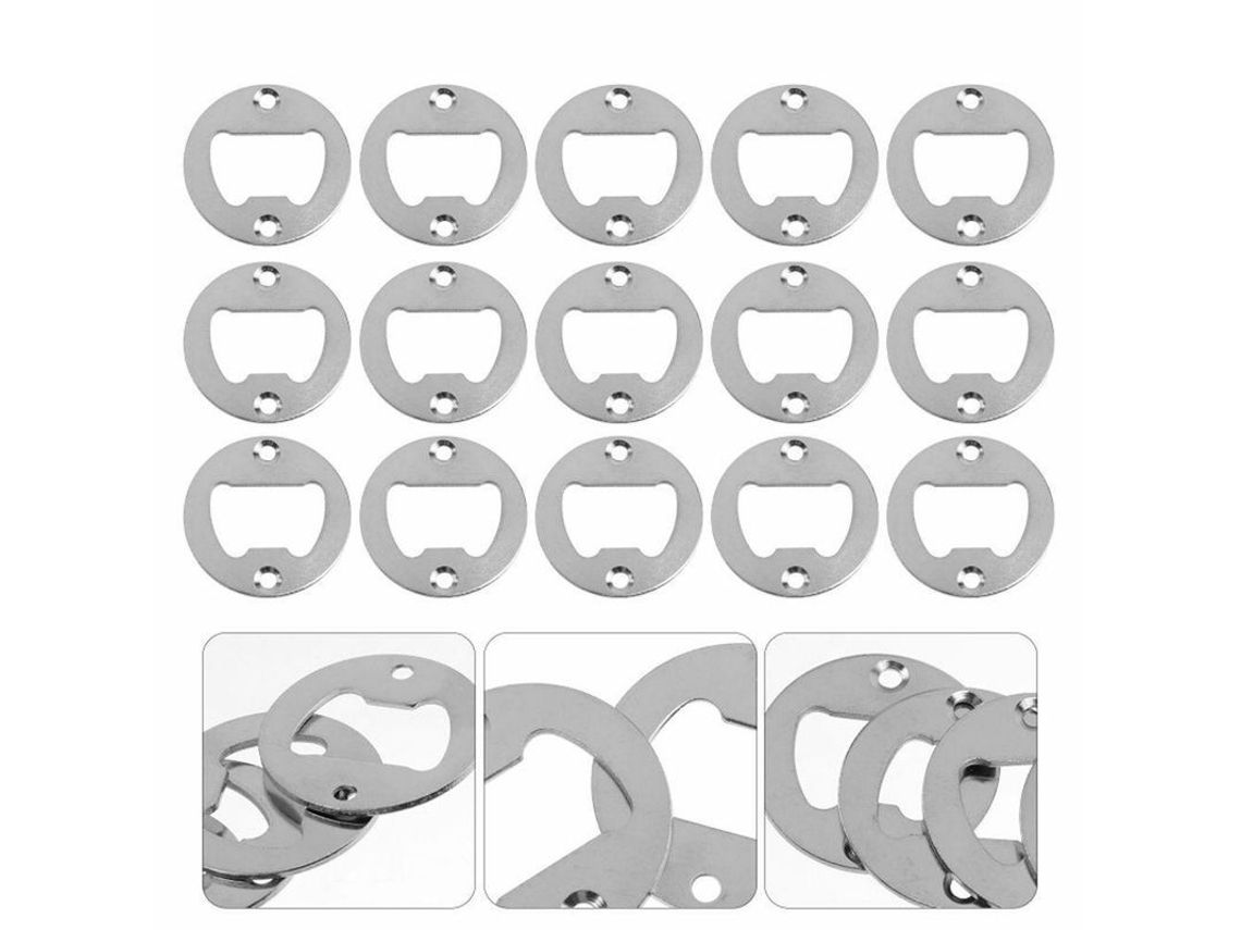 Inserto Redondo De Acero Inoxidable Para Abrir Botellas, Kit De Bricolaje, Listo Para Usar, 40 Mm De Diámetro, 10/20 Unidades, 20 Piezas.