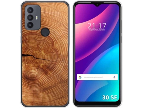 Carcasa para TCL 30 SE TUMUNDOSMARTPHONE Dibujos Madera 04 Multicolor