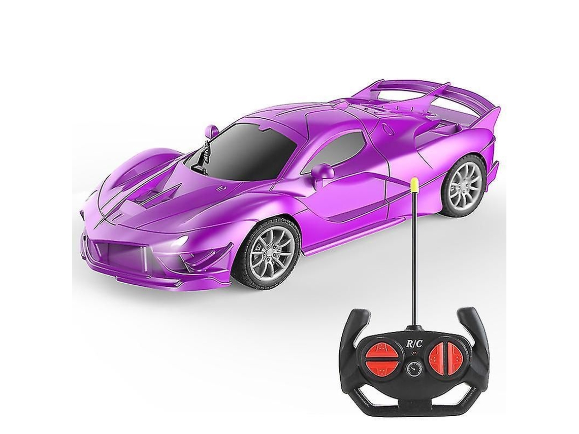 Carro de controle remoto recarregável em escala 1:18, modelo 2026, com bateria USB, 2,4 GHz e alcance de 30 metros.