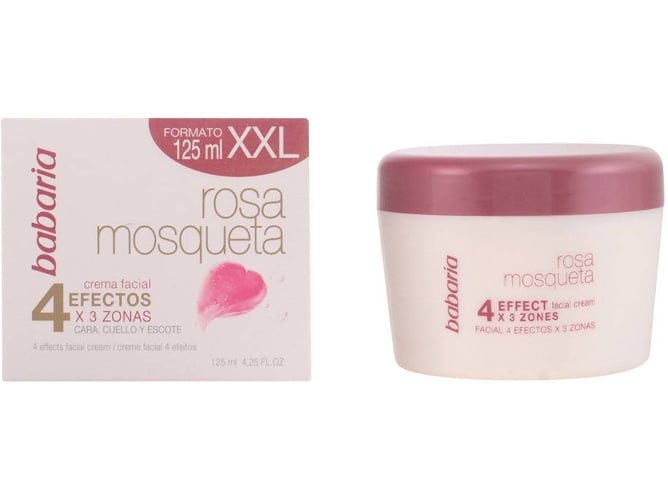 Crema Facial BABARIA Rosa Mosqueta4 Efectos (125 ml)
