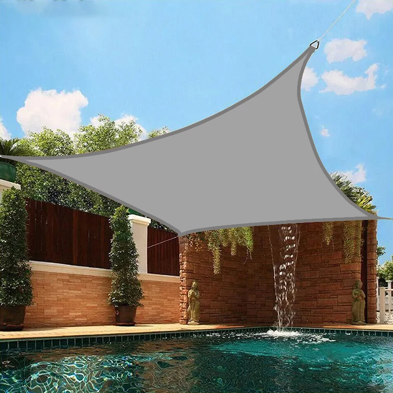 (gris, 400x400cm) Tela Rectangular Para Toldo, Impermeable Y Resistente A Los Rayos Uv.