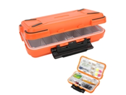 Caja de aparejos de pesca impermeable de ABS amarillo