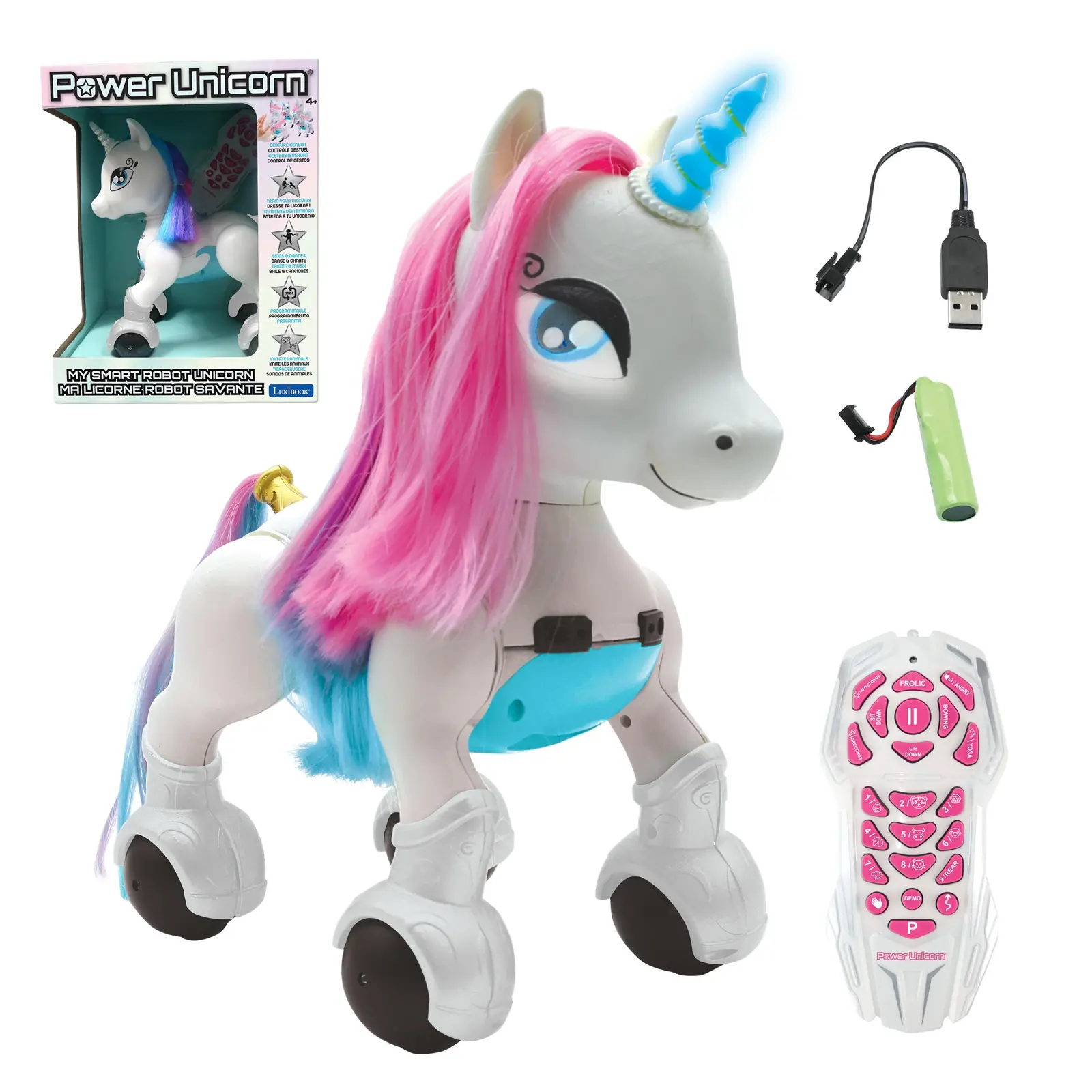 Power Unicorn – Meine Schlaue Roboter-einhorn Mit Programmierfunktion, Tanz, Bewegungen Und Berührungssensoren Inkl. Fernbedienung