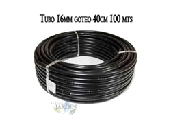 Tuberia Riego Por Goteo 16mm | Tubo Con Goteros Cada 40 Cm | Tuberia Goteo 16 Mm 100 Metros Negro